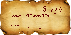 Bodosi Ábrahám névjegykártya